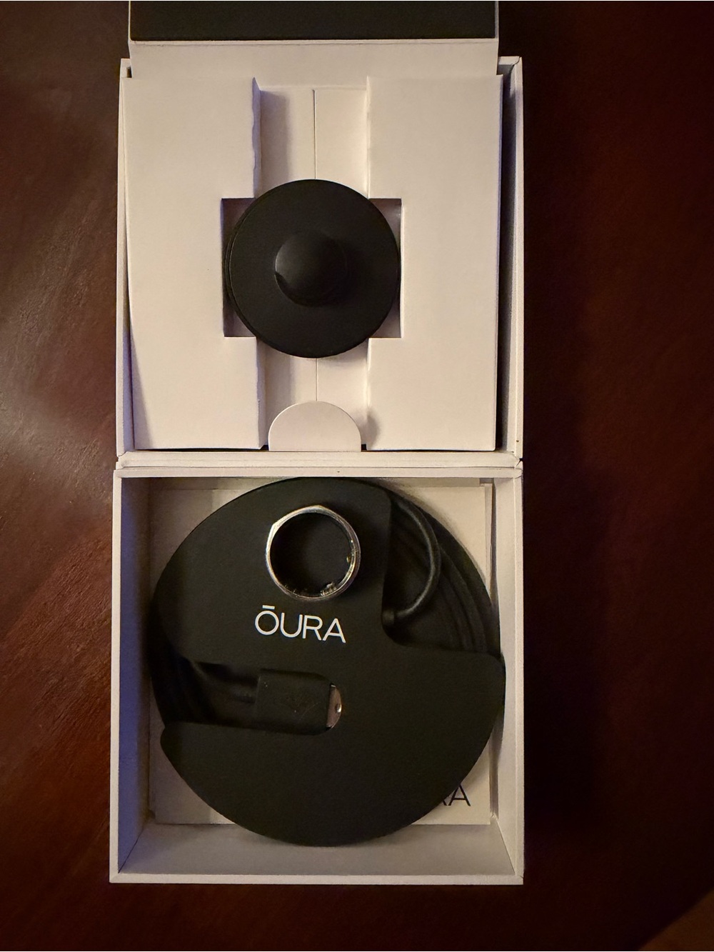Oura Black Magnetic Ring Charger with Cable